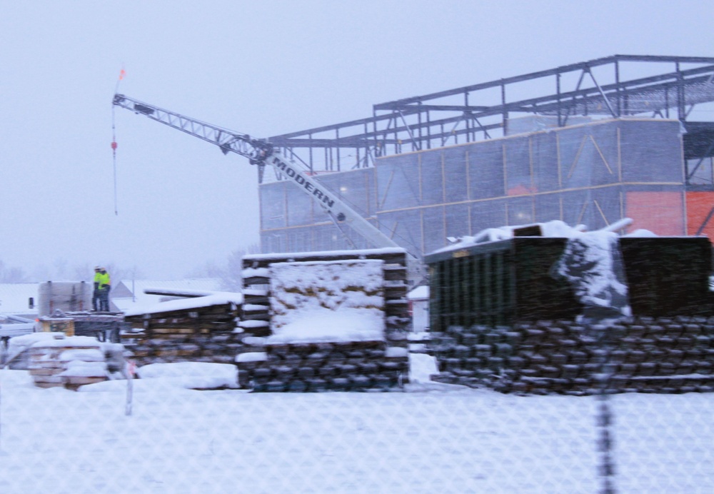 December 2024 construction operations for Fort McCoy East Barracks Project