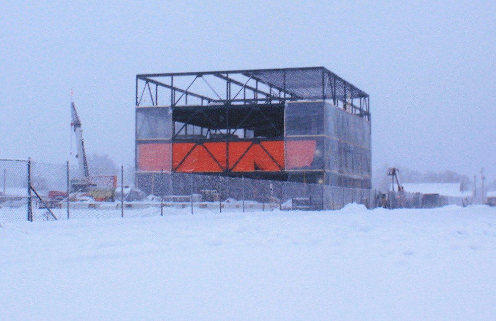 December 2024 construction operations for Fort McCoy East Barracks Project