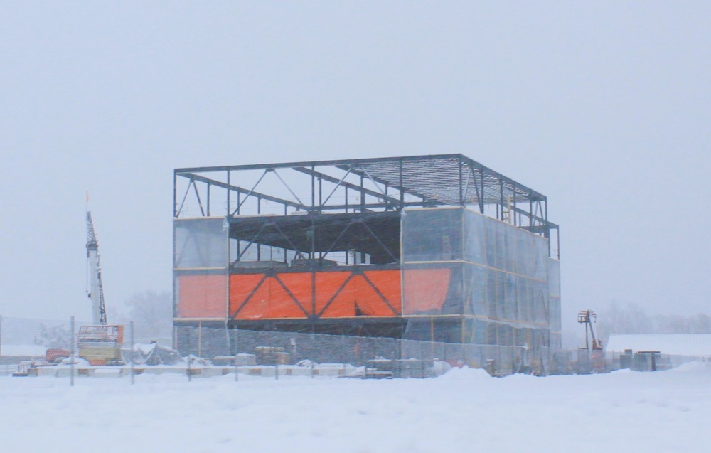 December 2024 construction operations for Fort McCoy East Barracks Project