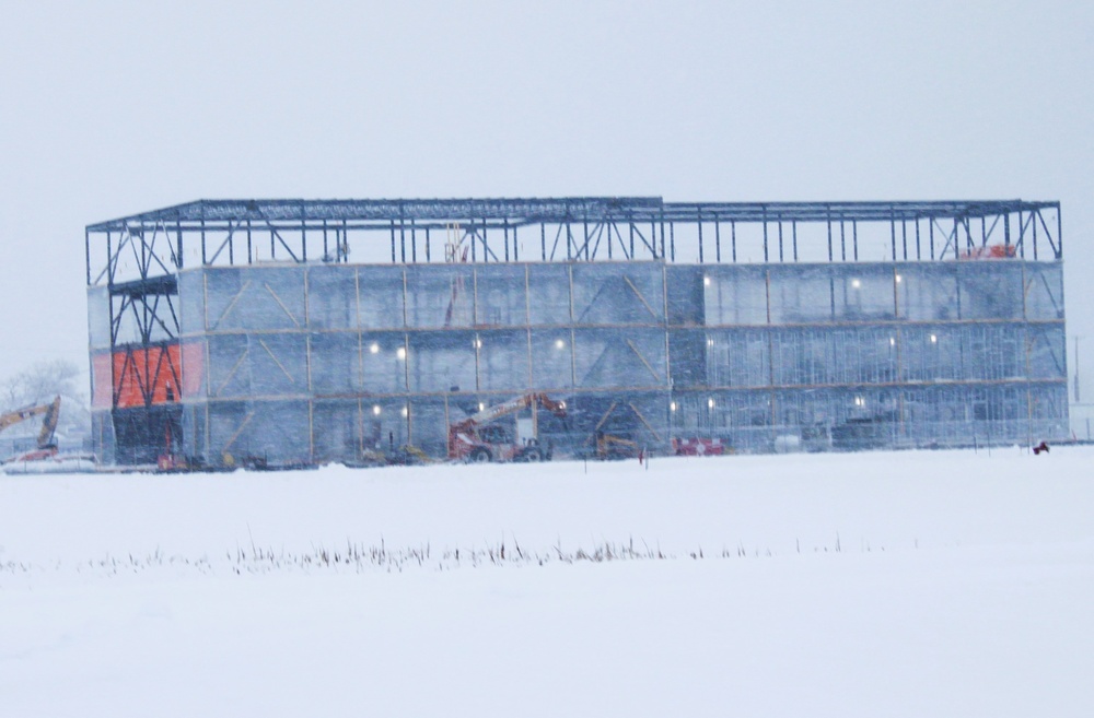 December 2024 construction operations for Fort McCoy East Barracks Project