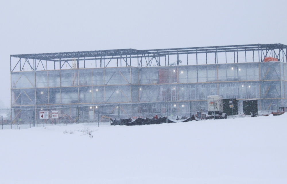 December 2024 construction operations for Fort McCoy East Barracks Project