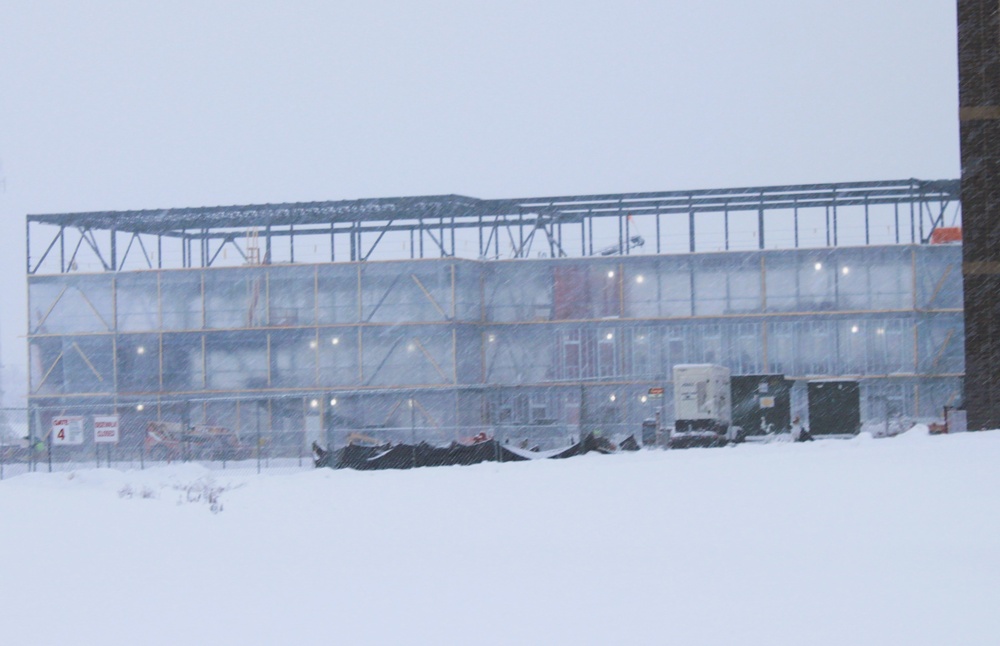 December 2024 construction operations for Fort McCoy East Barracks Project