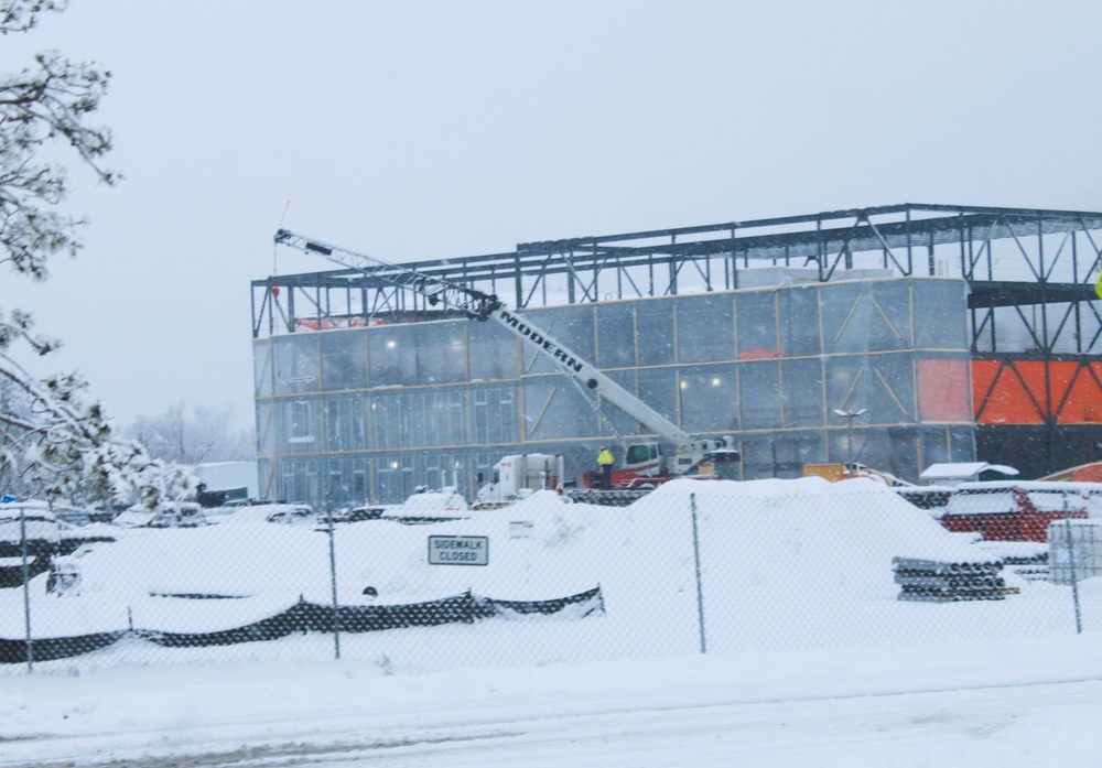 December 2024 construction operations for Fort McCoy East Barracks Project