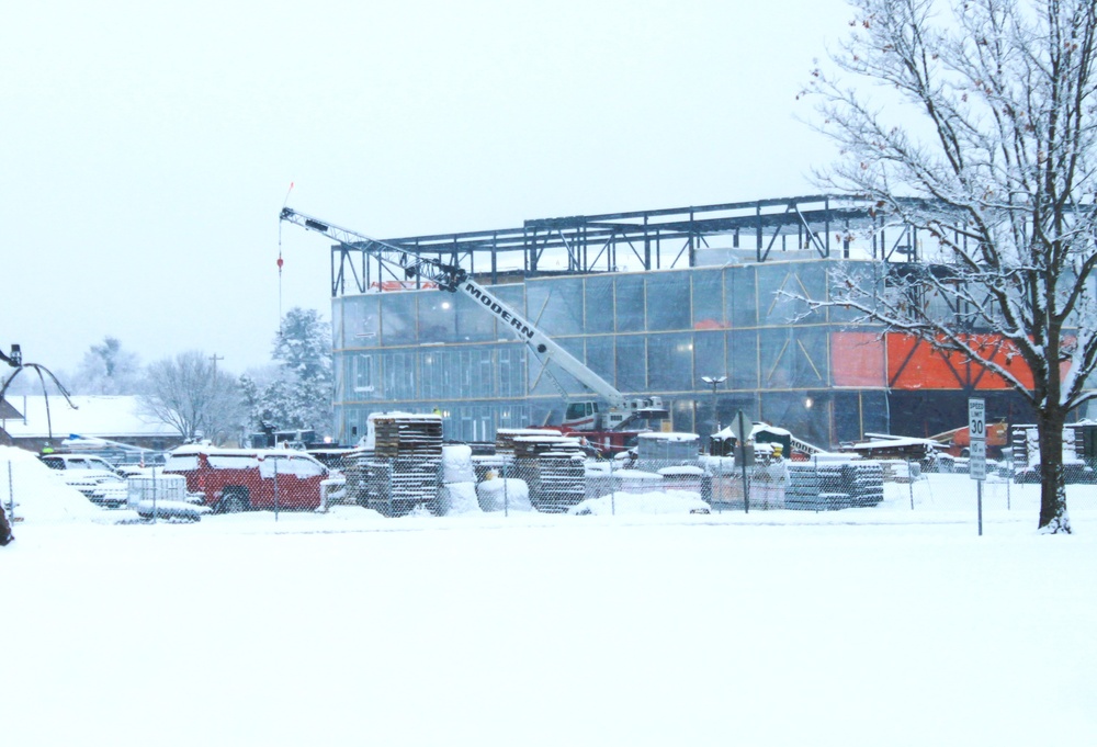 December 2024 construction operations for Fort McCoy East Barracks Project