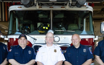 DSCC Fire Department members recognized for their life-saving efforts in local apartment fire