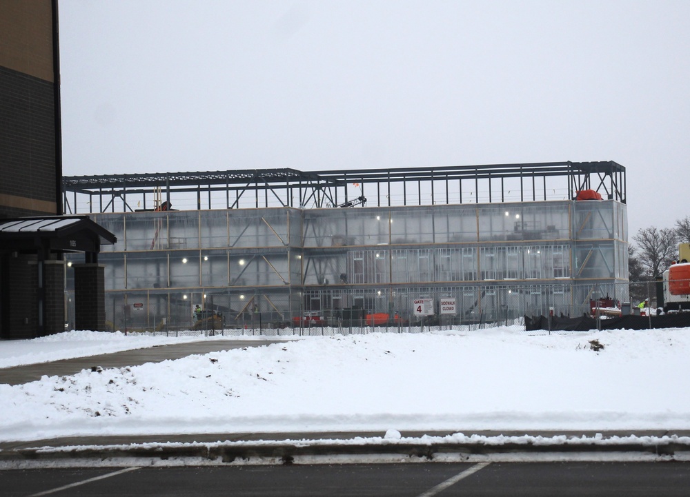 December 2024 construction operations for Fort McCoy East Barracks Project