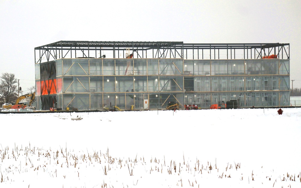 December 2024 construction operations for Fort McCoy East Barracks Project