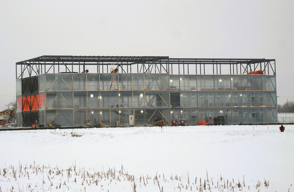 December 2024 construction operations for Fort McCoy East Barracks Project