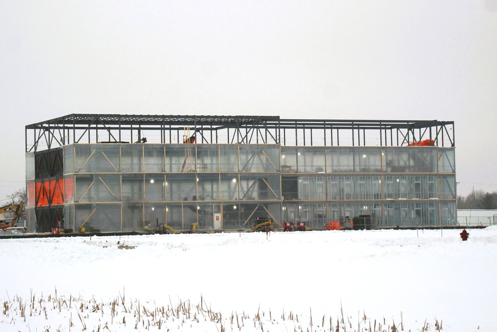 December 2024 construction operations for Fort McCoy East Barracks Project