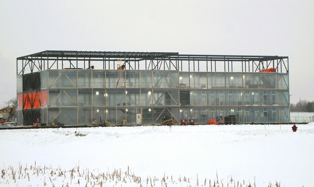 December 2024 construction operations for Fort McCoy East Barracks Project