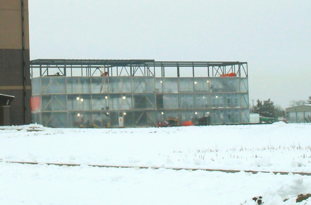 December 2024 construction operations for Fort McCoy East Barracks Project