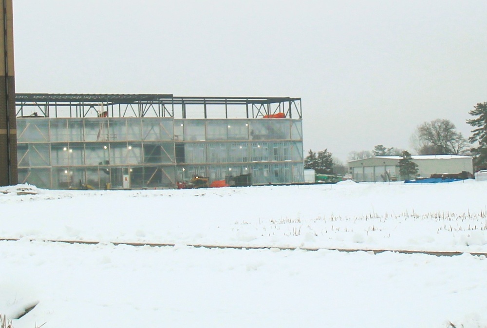 December 2024 construction operations for Fort McCoy East Barracks Project