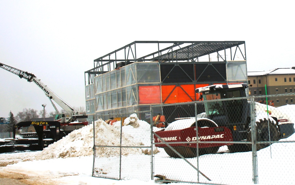 December 2024 construction operations for Fort McCoy East Barracks Project