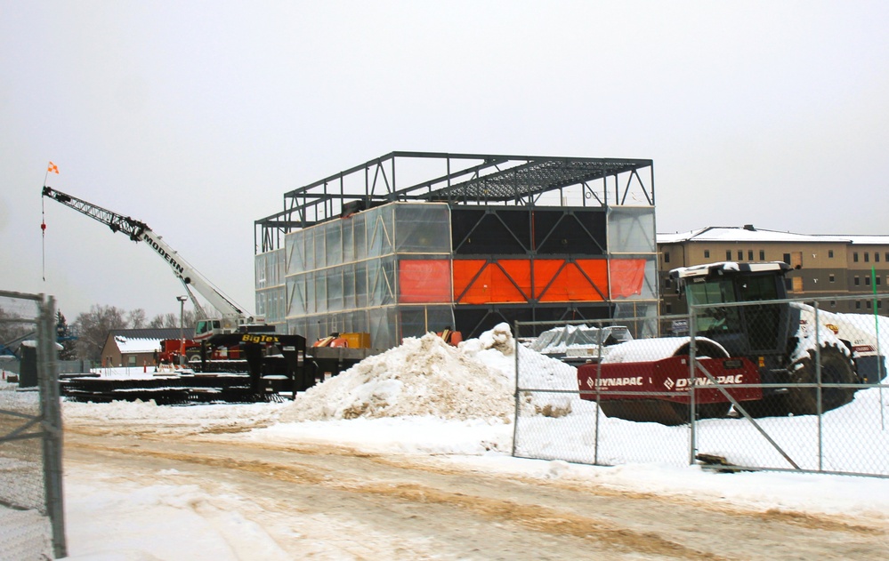 December 2024 construction operations for Fort McCoy East Barracks Project