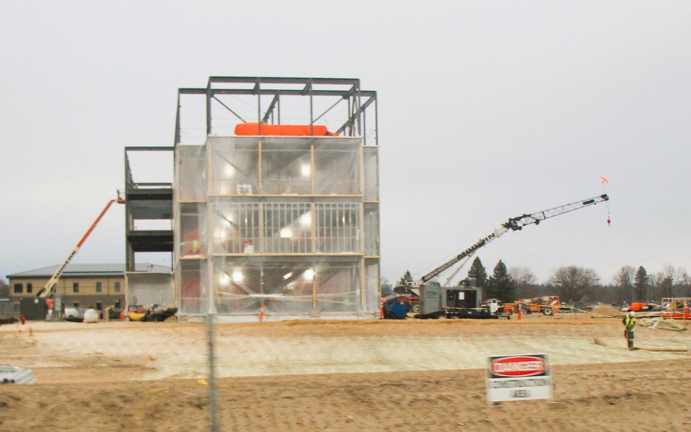 December 2024 construction operations for Fort McCoy East Barracks Project