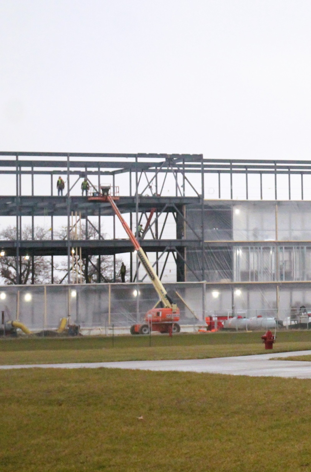 December 2024 construction operations for Fort McCoy East Barracks Project