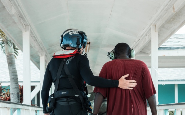 1 of 6 - Coast Guard aircrew locates, rescues 2 from disabled vessel off Samana Cay, Bahamas