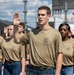 Recruits enlist into the Alabama National Guard at Talladega Superspeedway