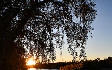 The American River at sunset