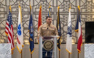 RS Houston speaks at military board presentation