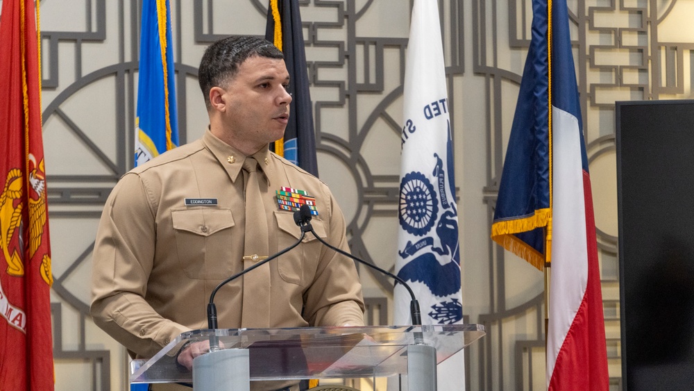 RS Houston speaks at military board presentation