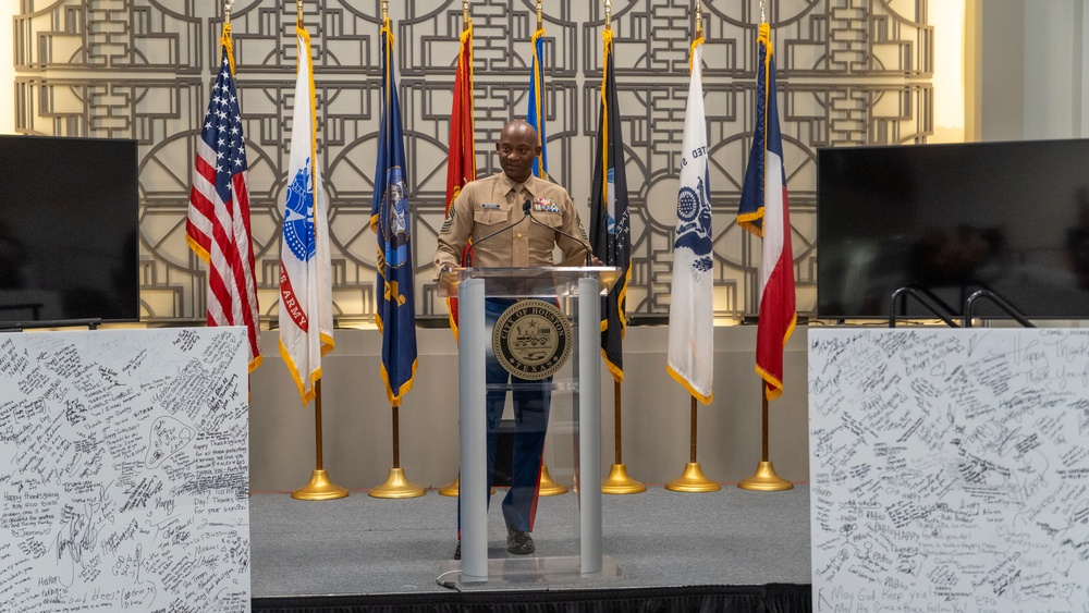 RS Houston speaks at military board presentation