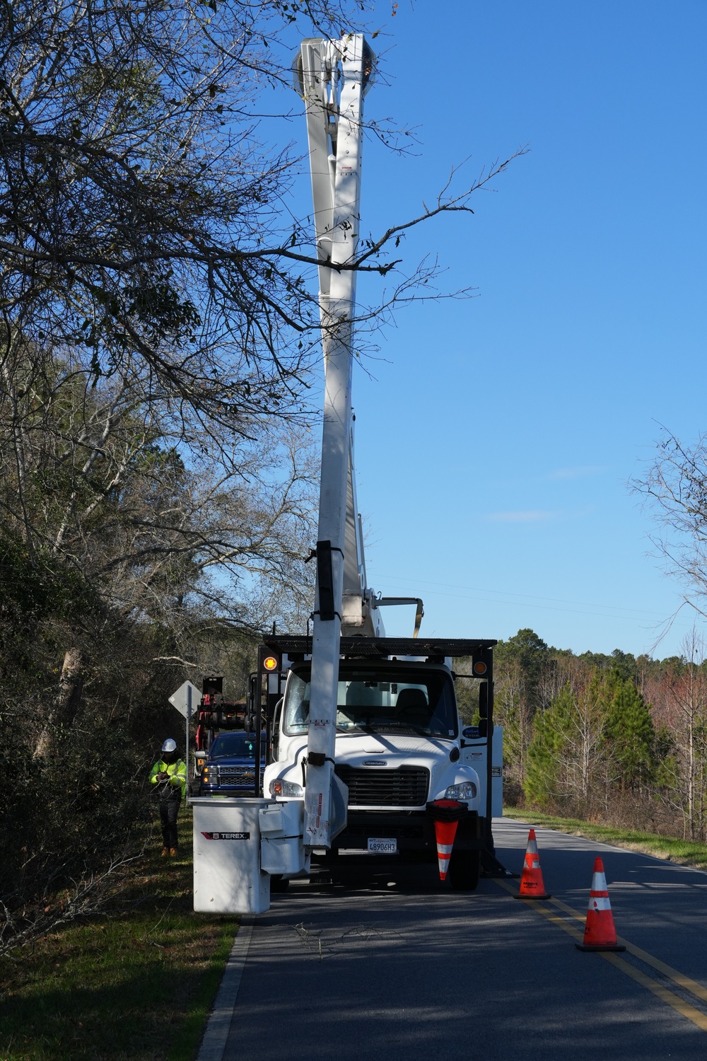 Hurricane Helene Recovery: Temporary Debris Management Site in Jenkins County, Georgia.