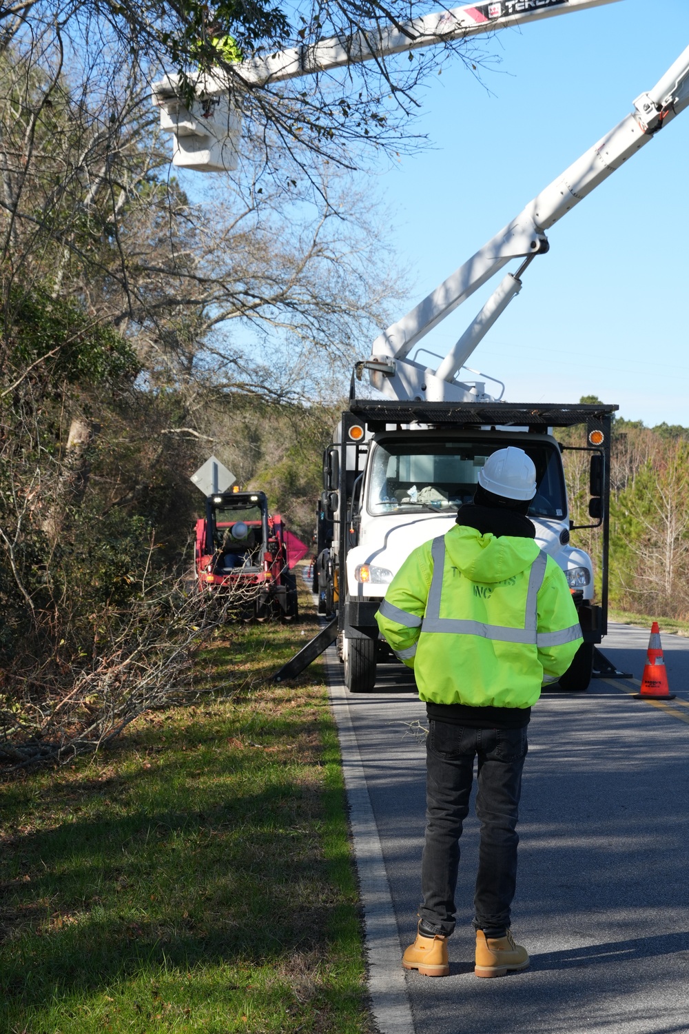 Hurricane Helene Recovery: Temporary Debris Management Site in Jenkins County, Georgia.