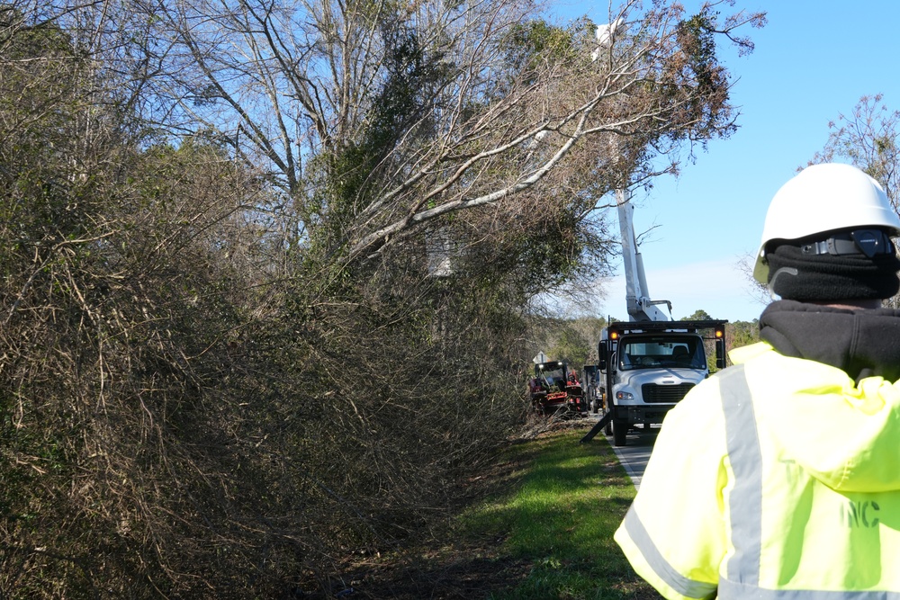 Hurricane Helene Recovery: Temporary Debris Management Site in Jenkins County, Georgia.