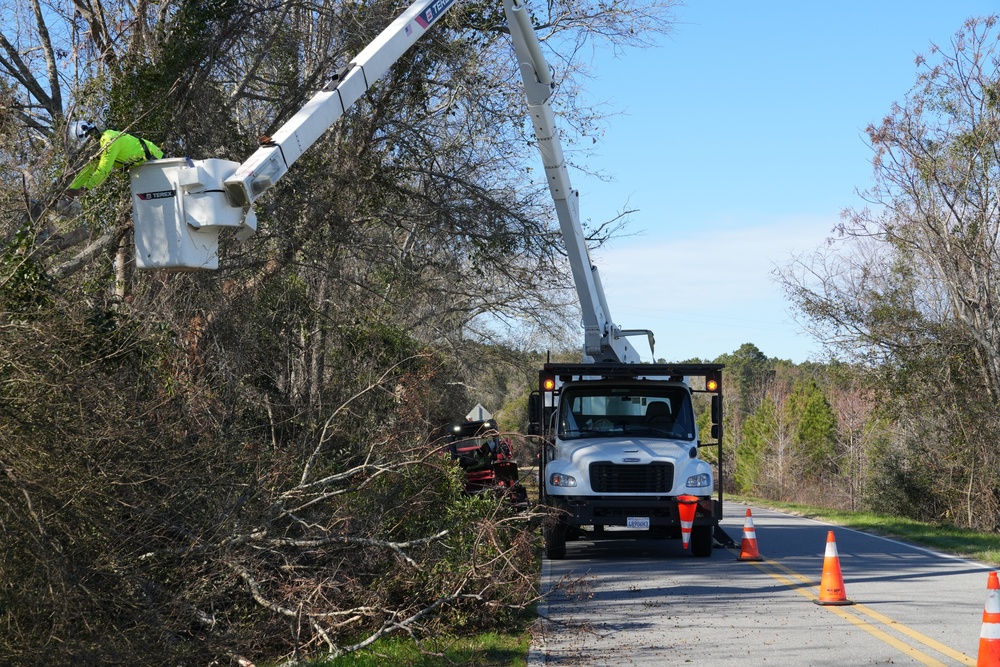 Hurricane Helene Recovery: Temporary Debris Management Site in Jenkins County, Georgia.