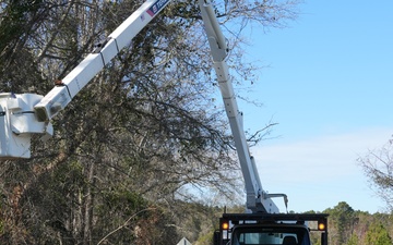 Hurricane Helene Recovery: Temporary Debris Management Site in Jenkins County, Georgia.