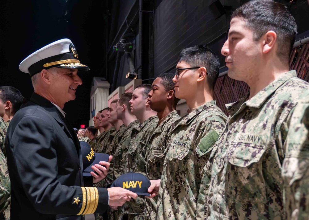 Commander, Naval Air Forces Atlantic, Rear Adm. Verissimo visits Recruit Training Command