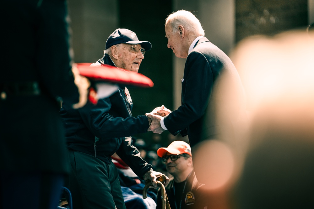 President Biden Greets World War II Ranger