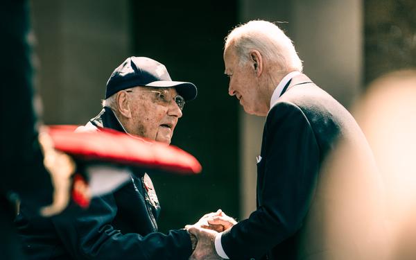President Biden Greets World War II Ranger