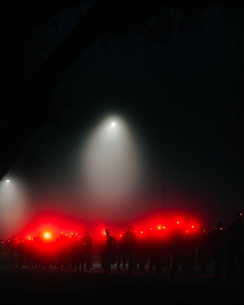 Ranger Candidates Ruck Run in the Fog