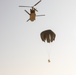 A CH-47 Drops an MRE Pallet During LCLA Operations