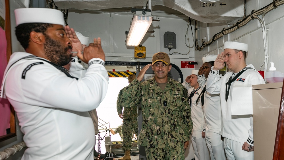 Emory S. Land Hosts Tour for Admiral in Singapore