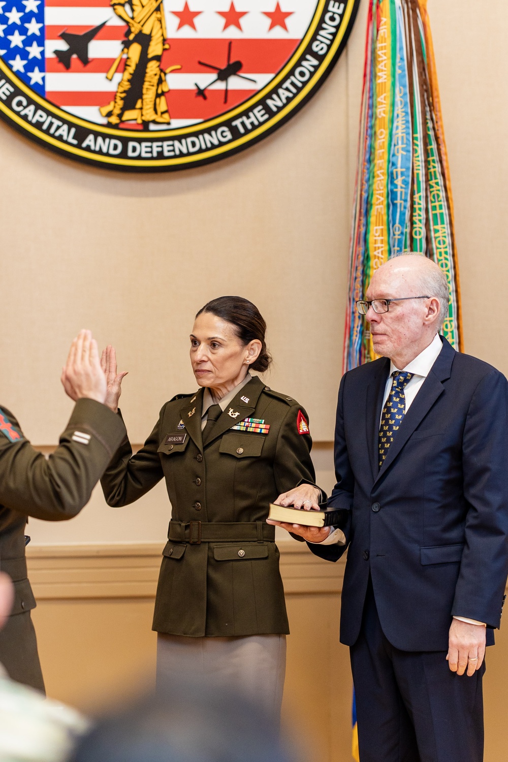 Promotion ceremony for Chief Legal Administrator, CW4 Amanda A. Aragon