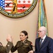 Promotion ceremony for Chief Legal Administrator, CW4 Amanda A. Aragon