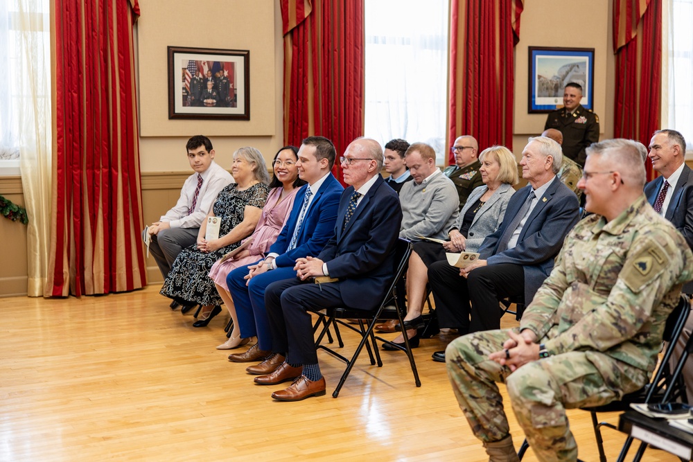 Promotion ceremony for Chief Legal Administrator, CW4 Amanda A. Aragon