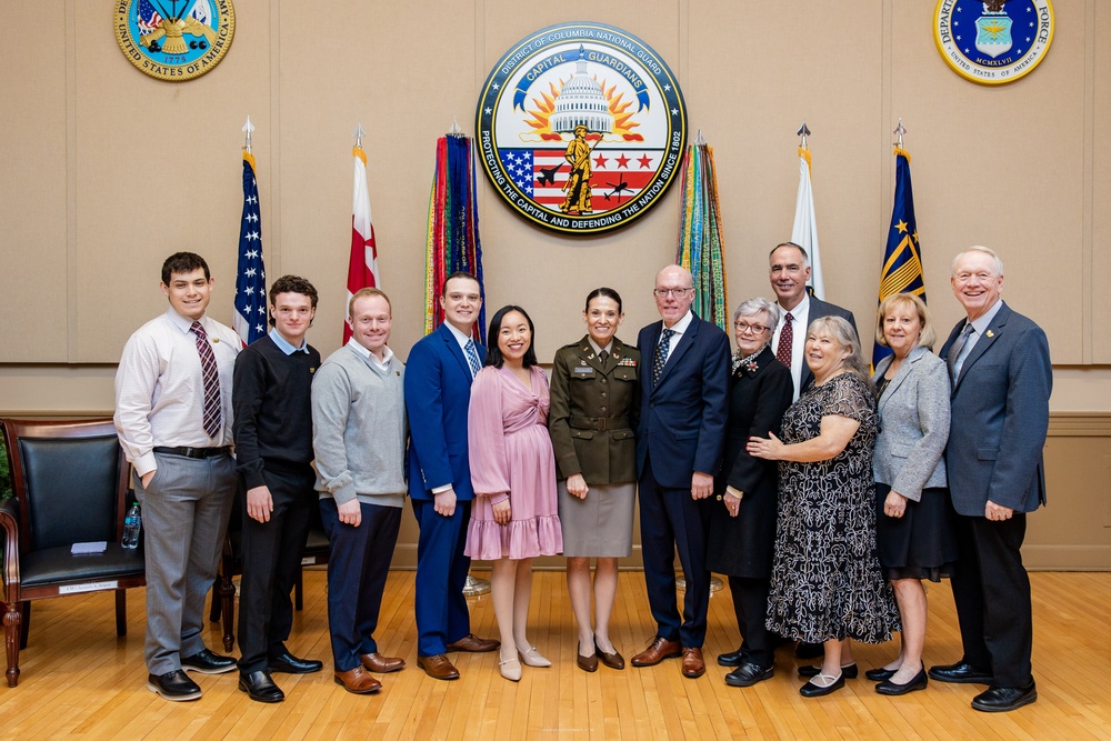 Promotion ceremony for Chief Legal Administrator, CW4 Amanda A. Aragon