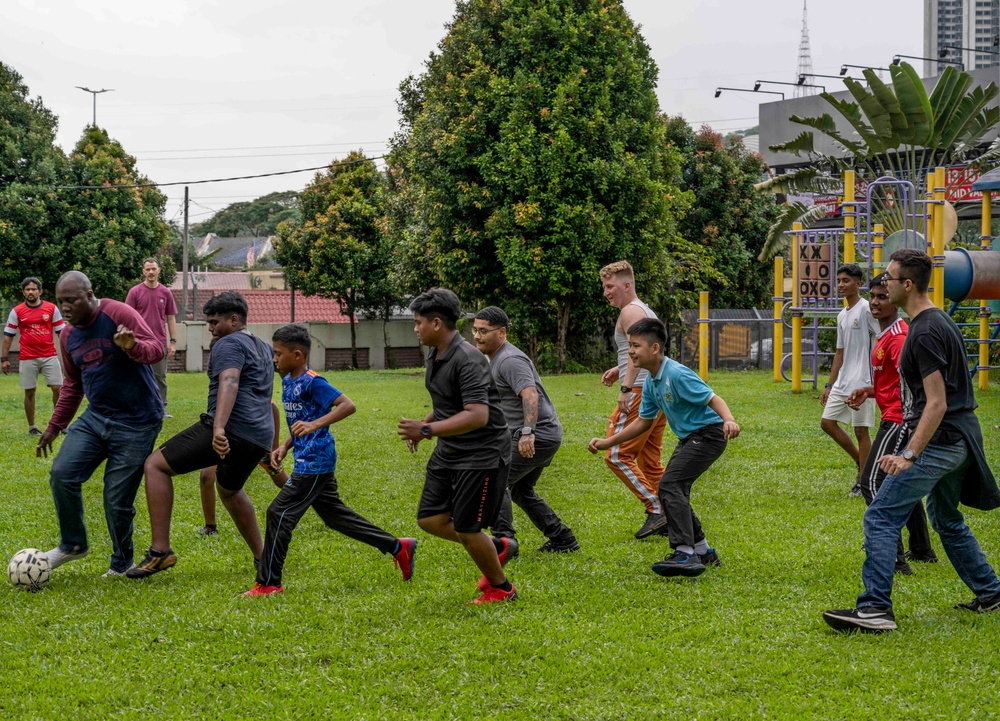 Sailors Assigned to USS Carl Vinson Visit The Pure Life Society Orphanage in Malaysia