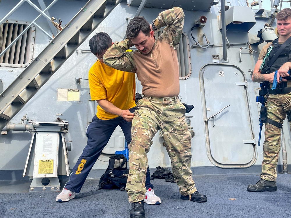 USS William P. Lawrence conducts routine operations as part of the Carl Vinson Carrier Strike Group