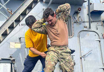USS William P. Lawrence conducts routine operations as part of the Carl Vinson Carrier Strike Group