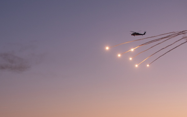 U.S. Army Soldiers assigned to NATO-led KFOR 34 conduct flare training in Kosovo