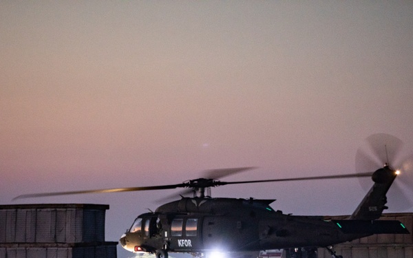 U.S. Army Soldiers assigned to NATO-led KFOR 34 conduct flare training in Kosovo