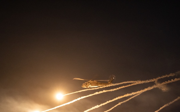 U.S. Army Soldiers assigned to NATO-led KFOR 34 conduct flare training in Kosovo