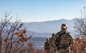 Polish Soldiers assigned to KFOR 34 conduct a routine security patrol in Kosovo