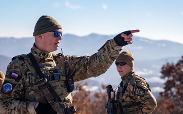 Polish Soldiers assigned to KFOR 34 conduct a routine security patrol in Kosovo