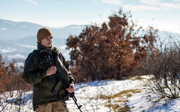 Polish Soldiers assigned to KFOR 34 conduct a routine security patrol in Kosovo